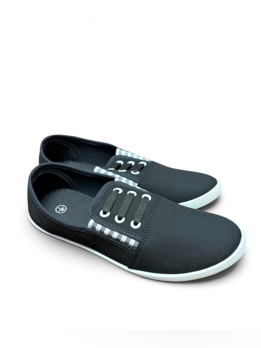 Casual Black Slip-On Canvas Sneakers for women